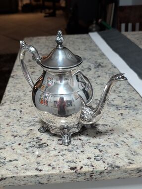 F.B. Rogers Silver 1883 Antique Silverplated Coffee Pot 10"